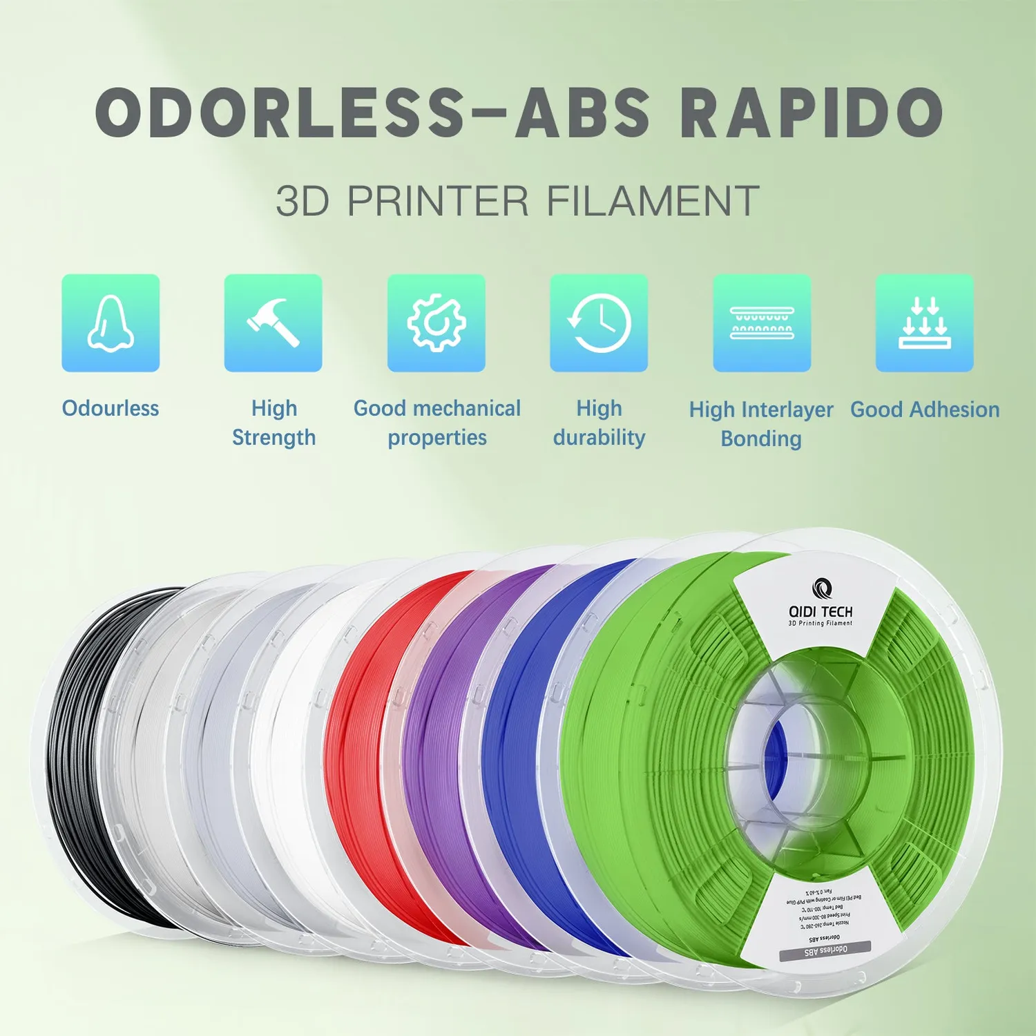 Qidi Odorless-ABS Rapido filamentti hajuton nopea