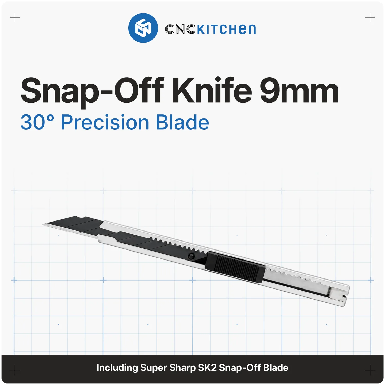 CNC Kitchen Snap-Off Blade Knife katkoteräveitsi puukahvalla
