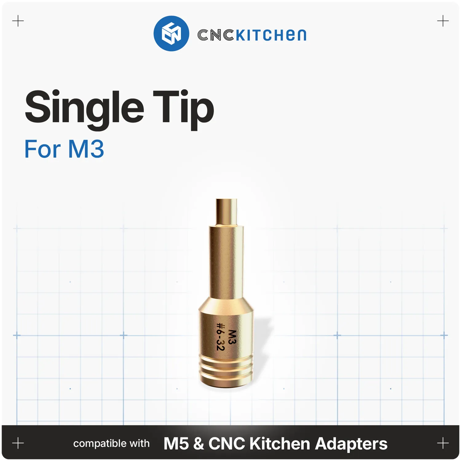 CNC Kitchen M5 asennuskärki kupari