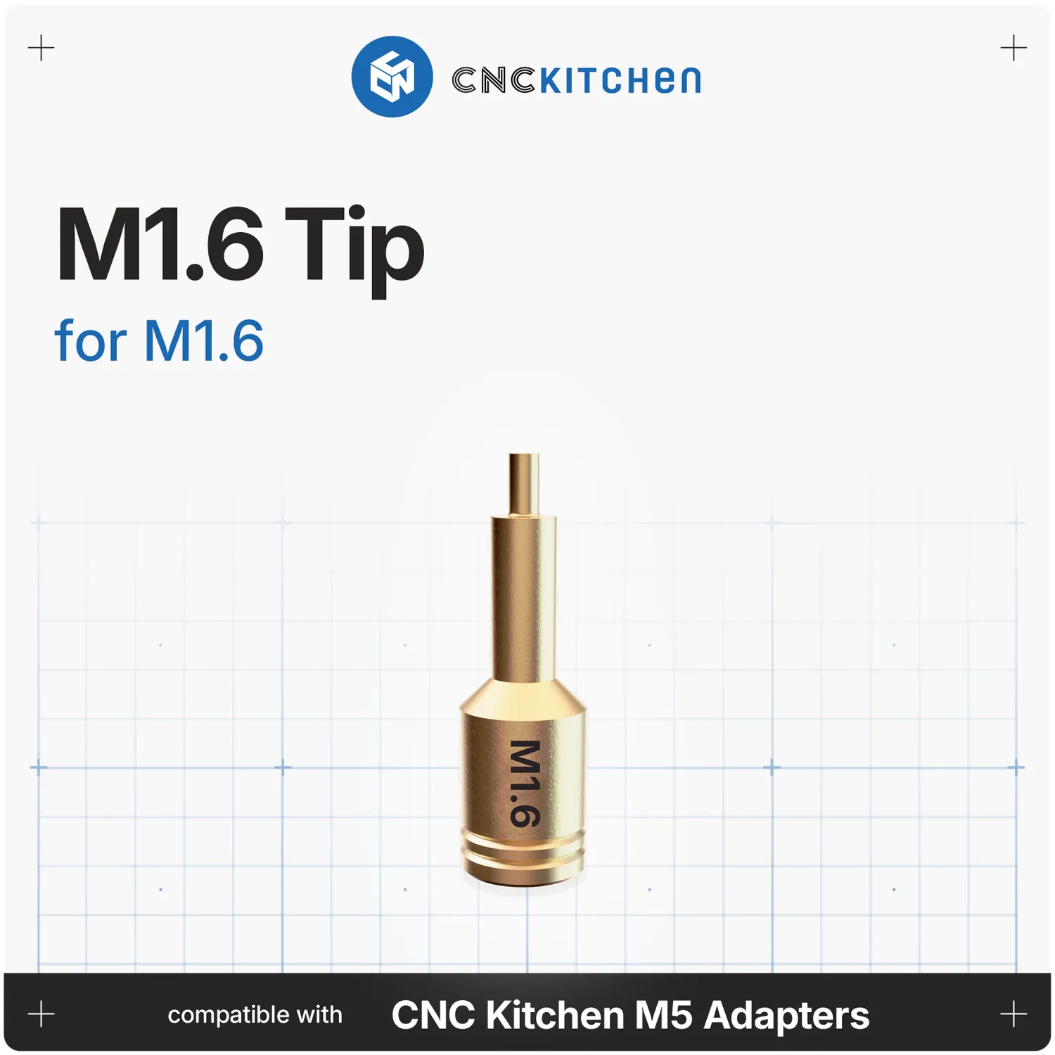 CNC Kitchen M5 asennuskärki kupari