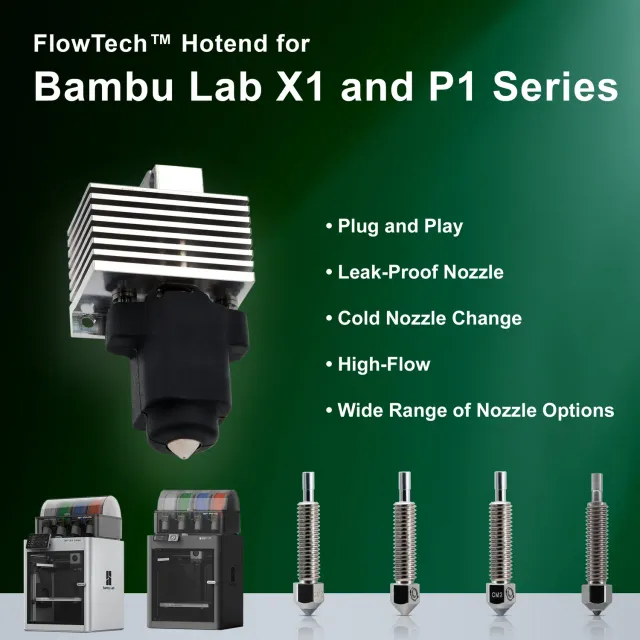 Micro-Swiss FlowTech Hotend Bambu Lab -tulostimeen
