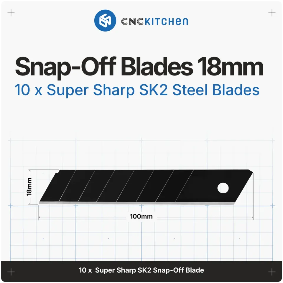 CNC Kitchen katkoterä SK2-teräs 10 kpl