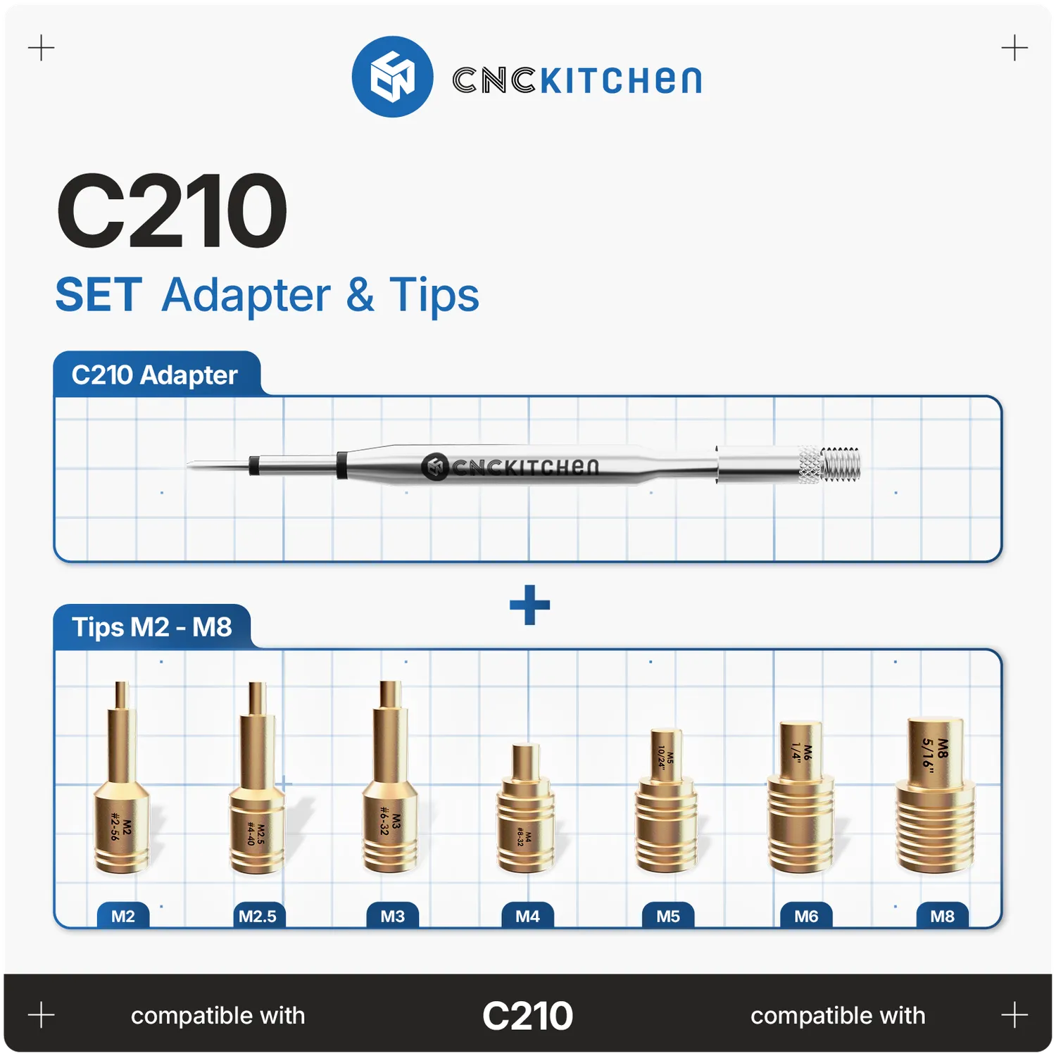 CNC Kitchen M5 adapteri asennuskärjille