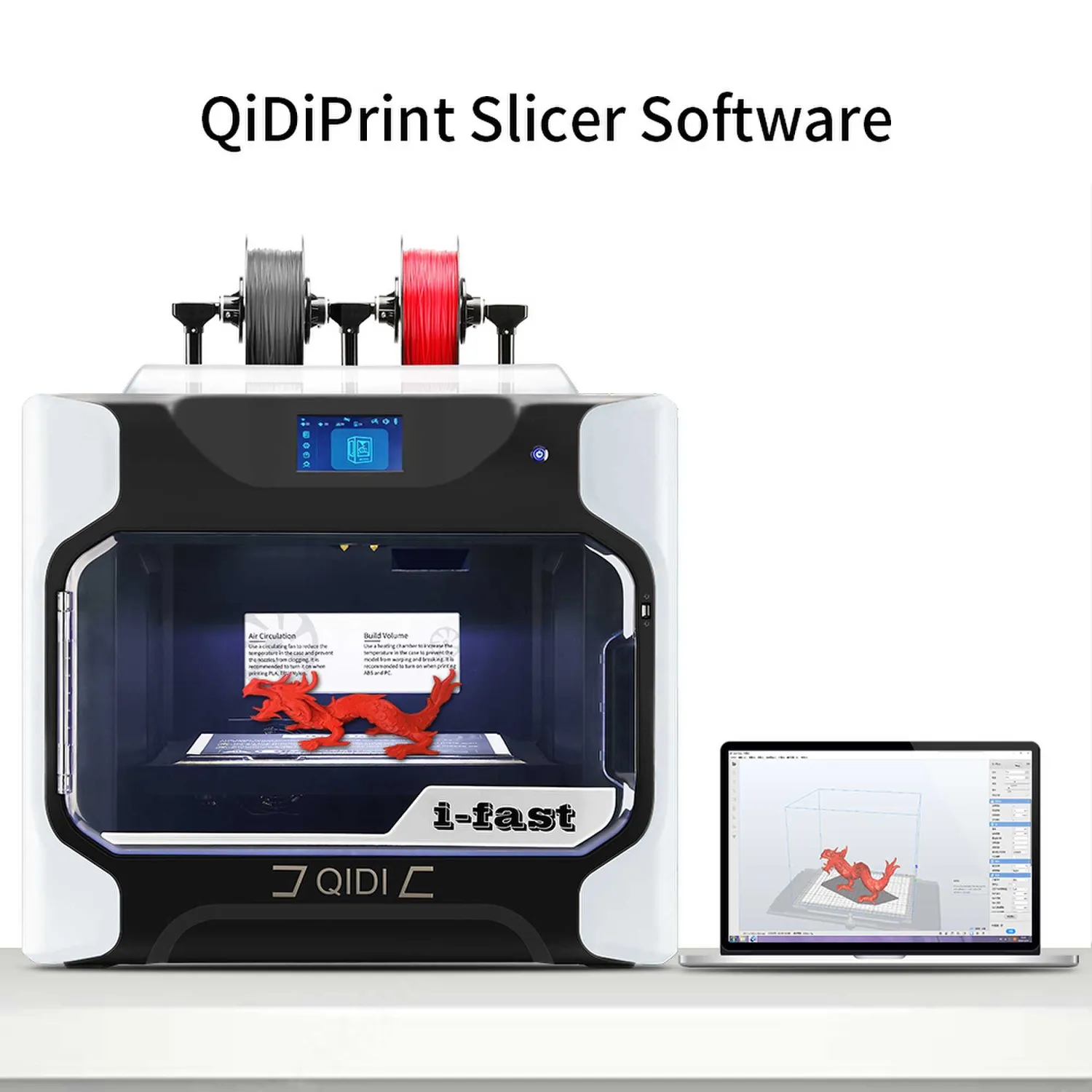 Qidi I-Fast 3D-tulostin kaksoissuutin lämmitetty kammio
