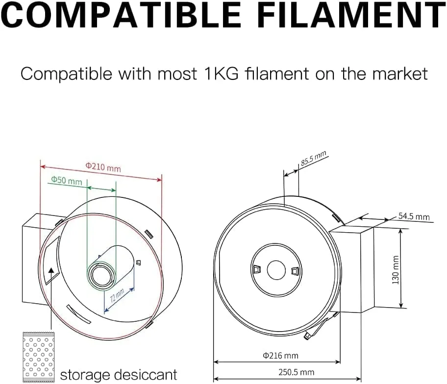 QIDI Tech Filament Dryer Box filamenttikuivain kosteussuojaus