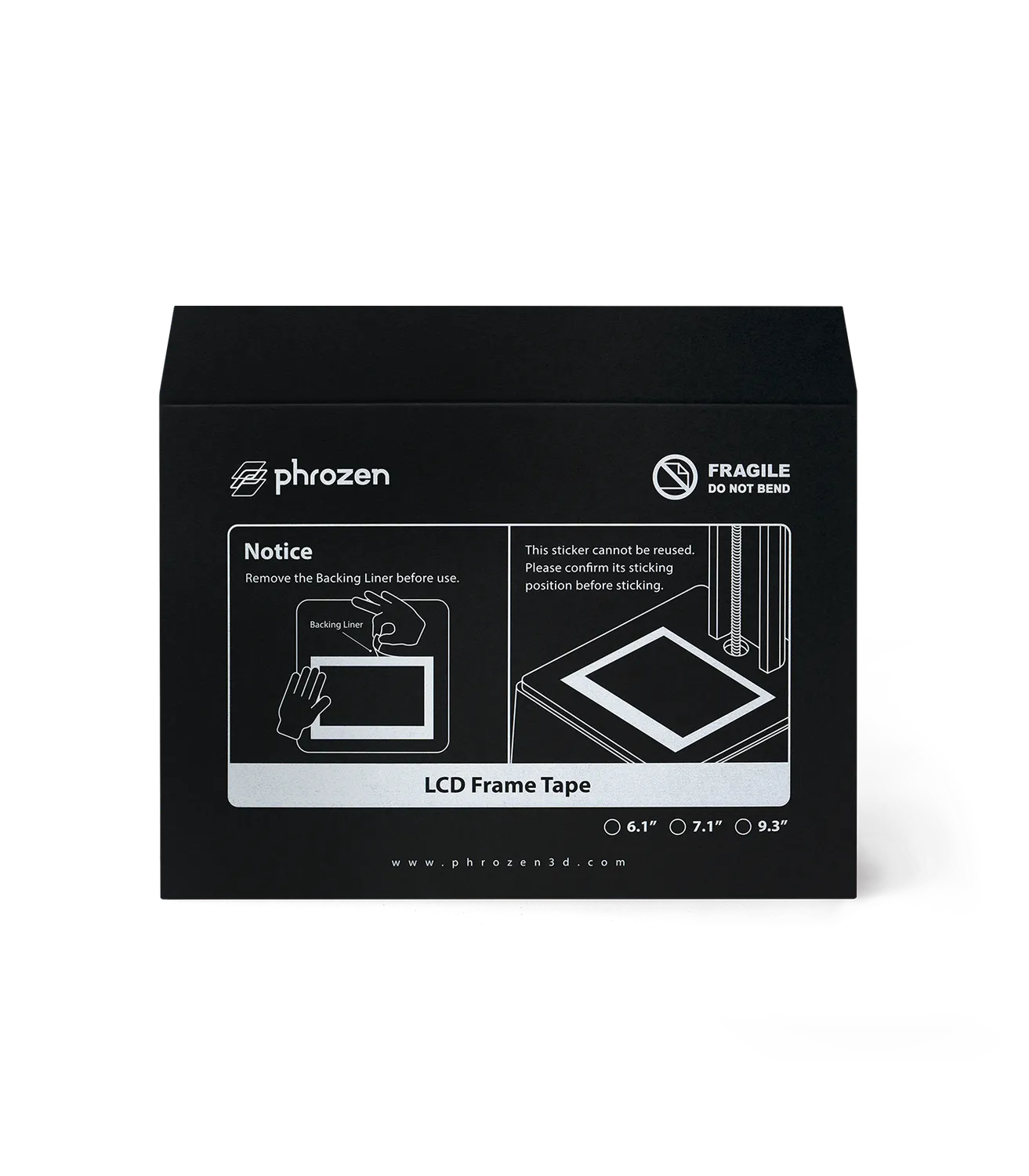 Phrozen Sonic Mega 8K S LCD-kehyksen teippi, 2 kpl