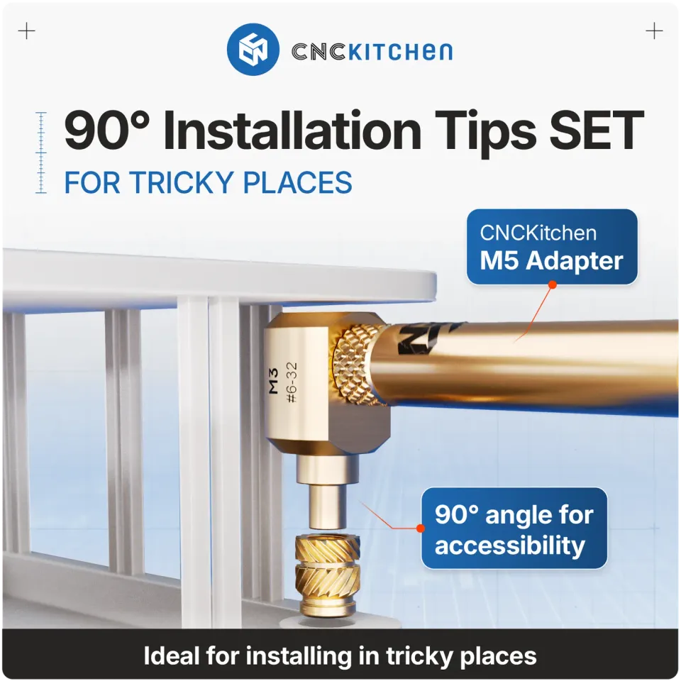 CNC Kitchen 90° Installation Tip asennuskärjet