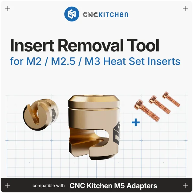 CNC Kitchen Insert Removal Tool V2 inserttityökalu M2-M3
